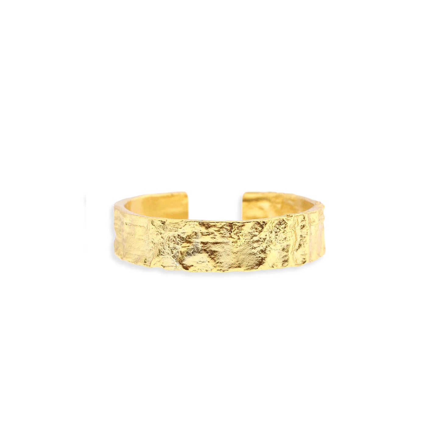 Eros Medium Textured Ring - Gold