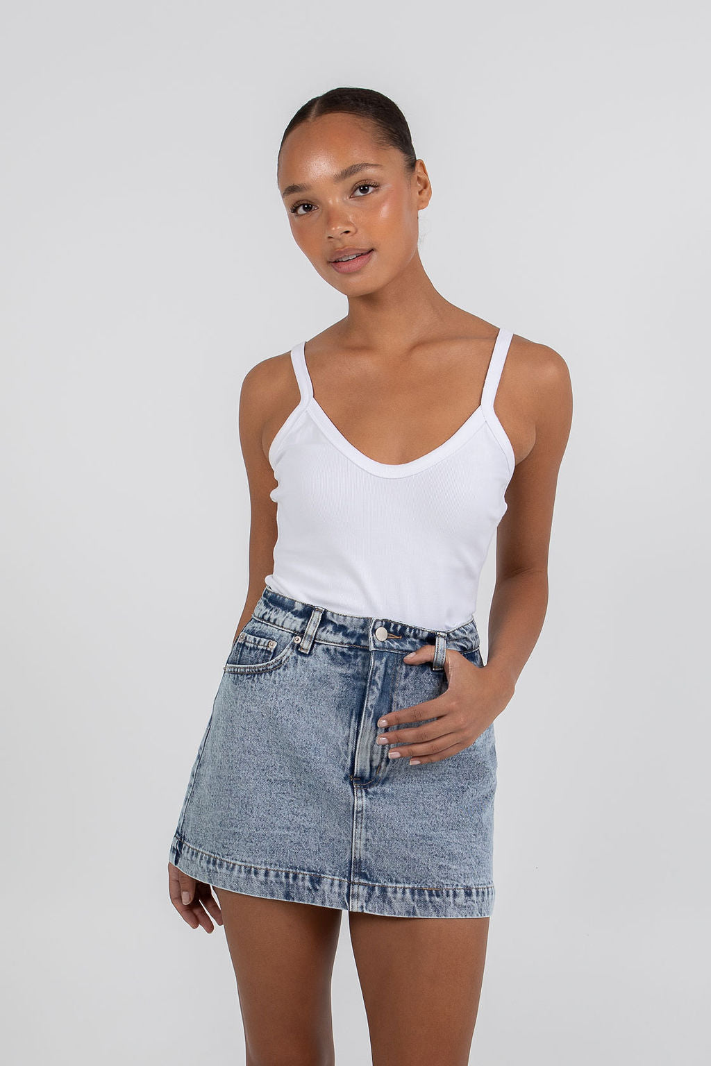 Lucy Denim Skort - Dark Mineral Wash