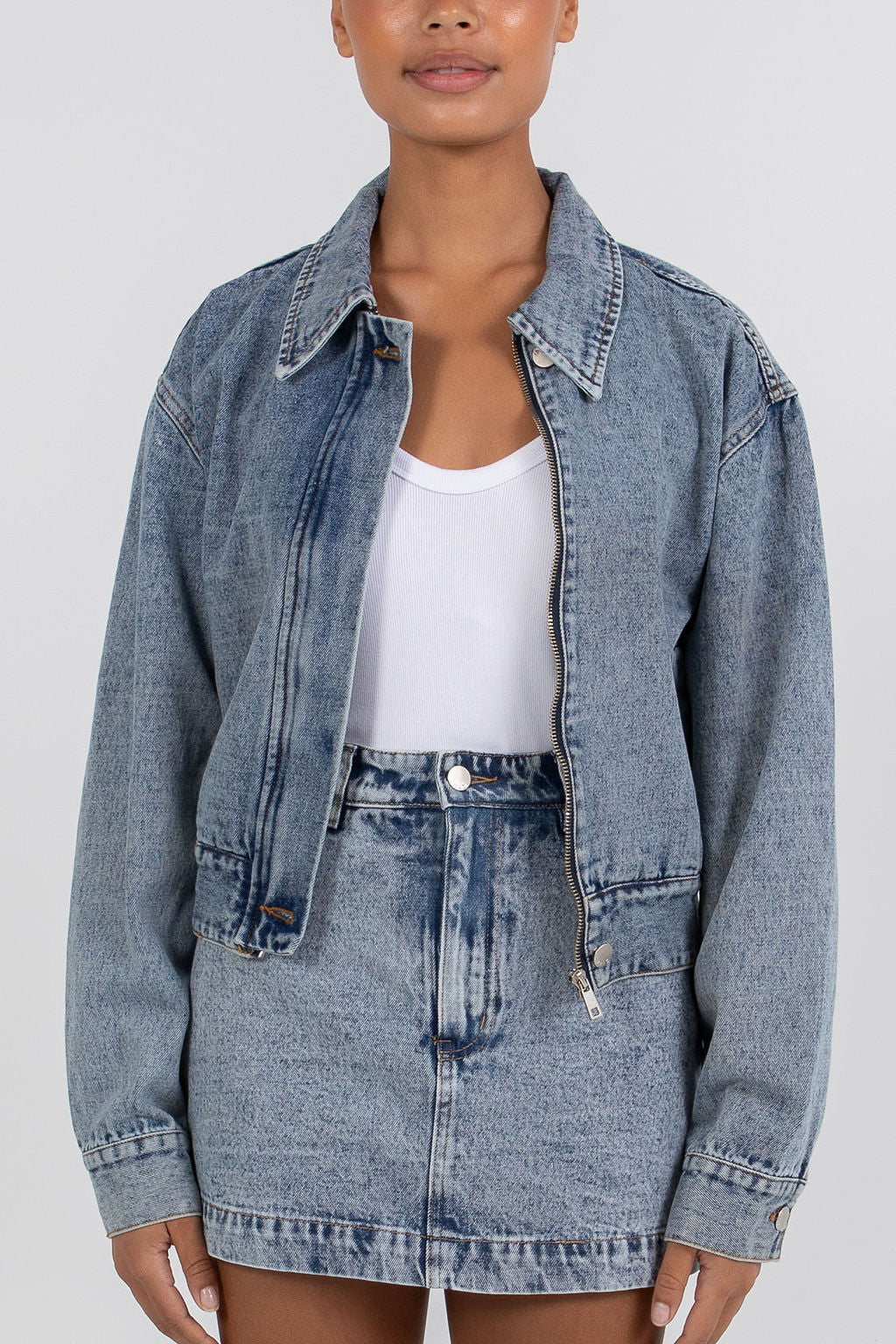 Lucy Denim Skort Dark Mineral Wash