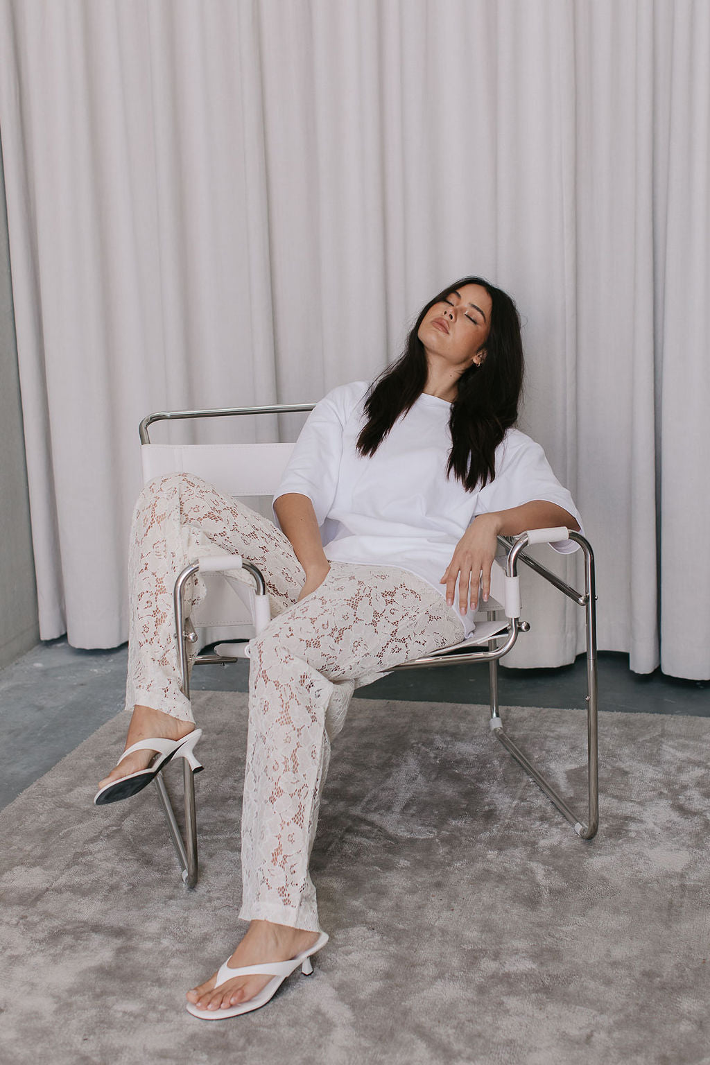 Ilsuo Pants Cream Lace