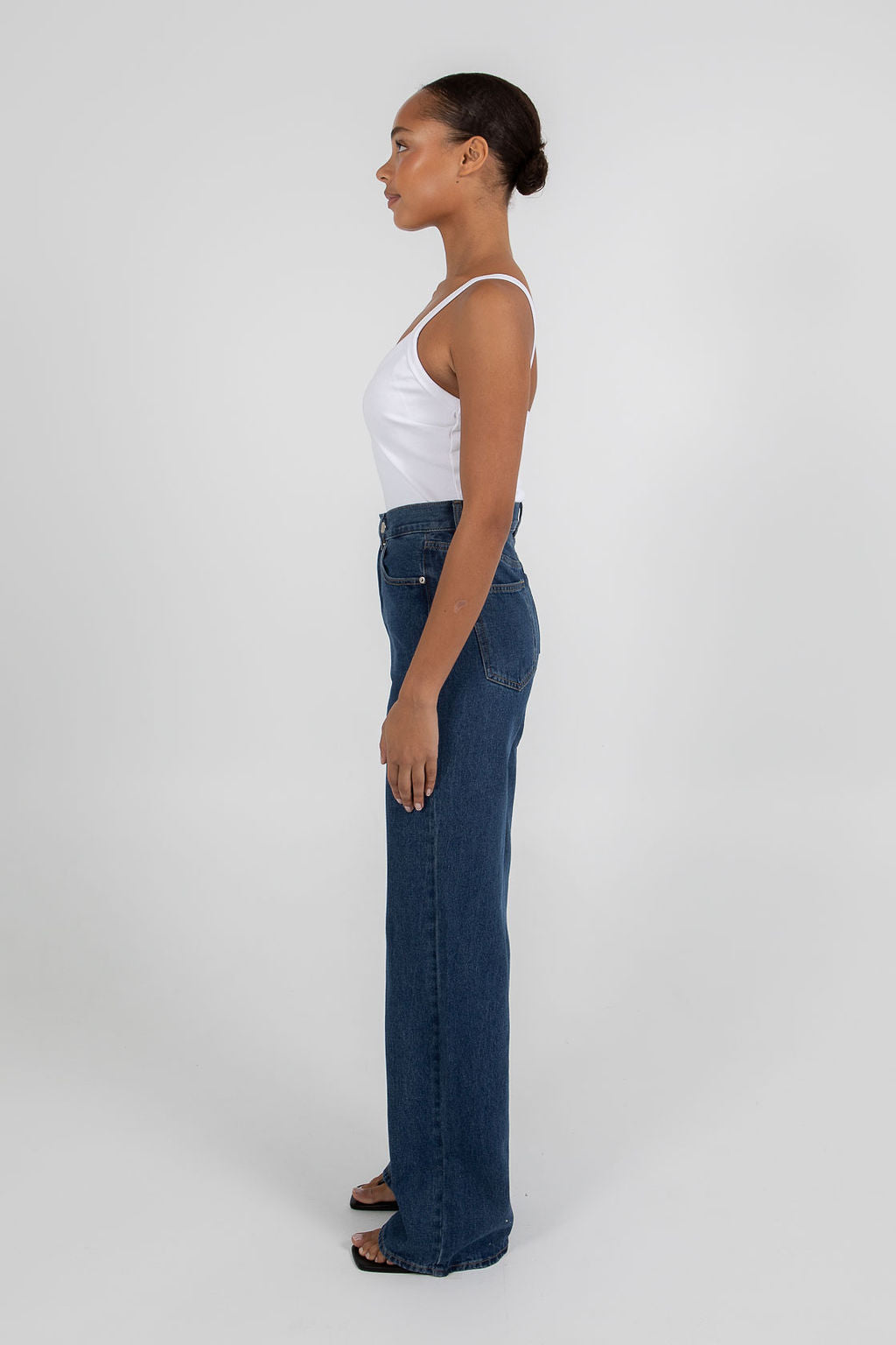 Carissa Wide Leg Jeans - Classic Blue