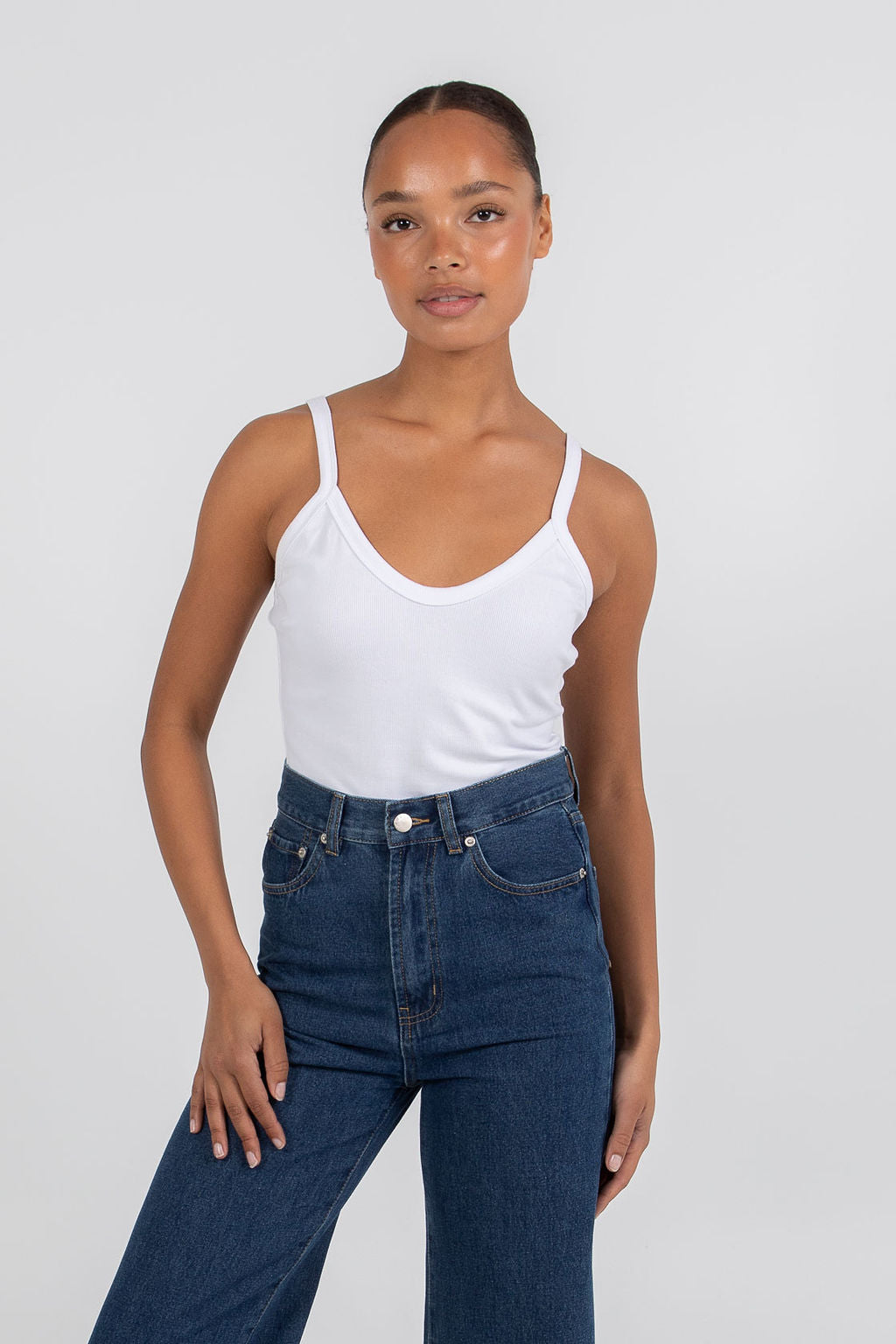 Carissa Wide Leg Jeans - Classic Blue