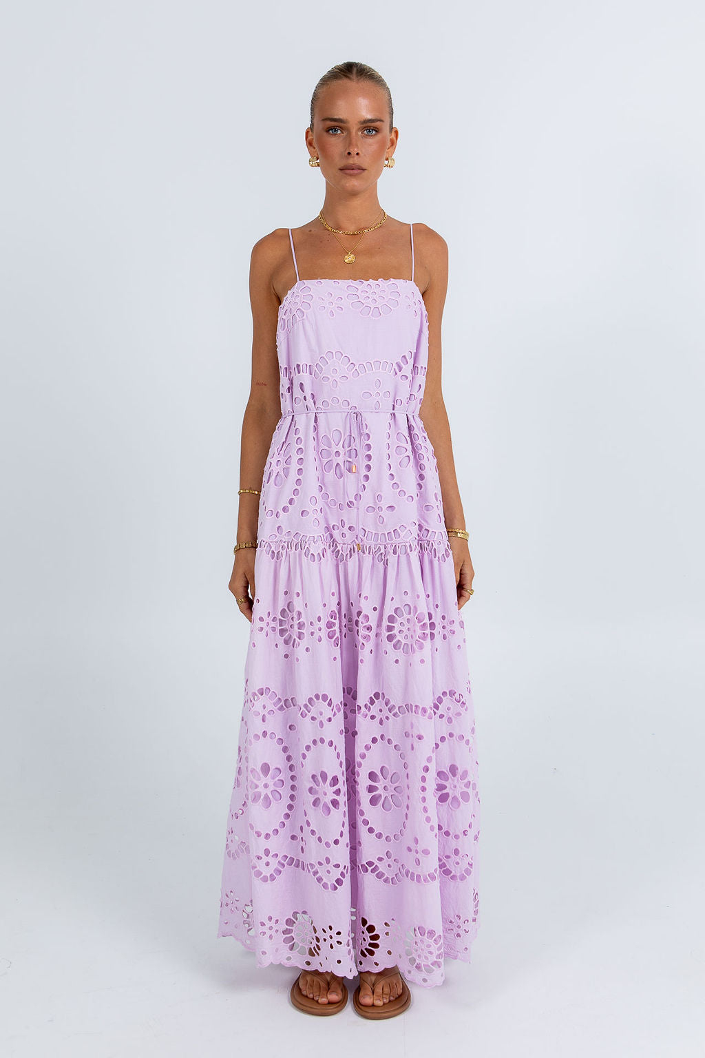 Olara Maxi Dress Lilac Sicily Lace