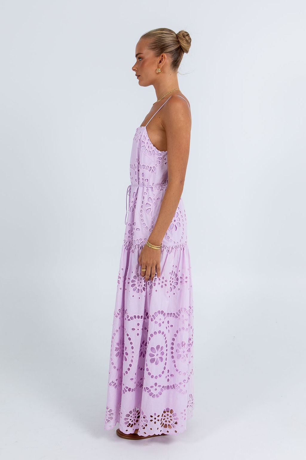 Olara Maxi Dress Lilac Sicily Lace