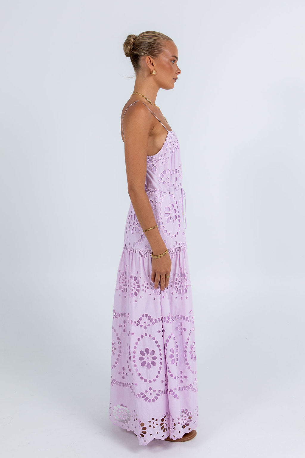 Olara Maxi Dress Lilac Sicily Lace