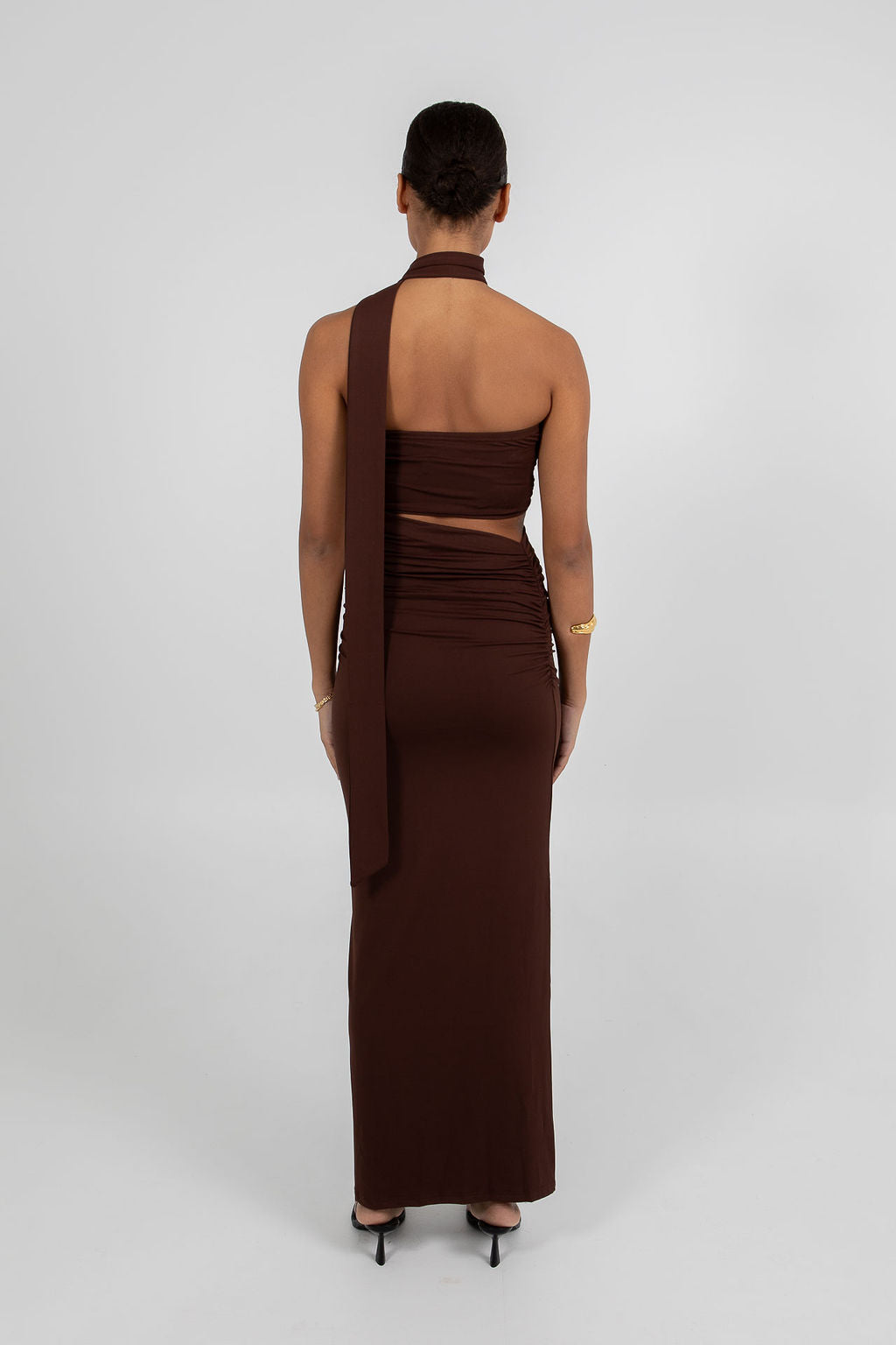 Urja Maxi Dress - Chocolate Brown