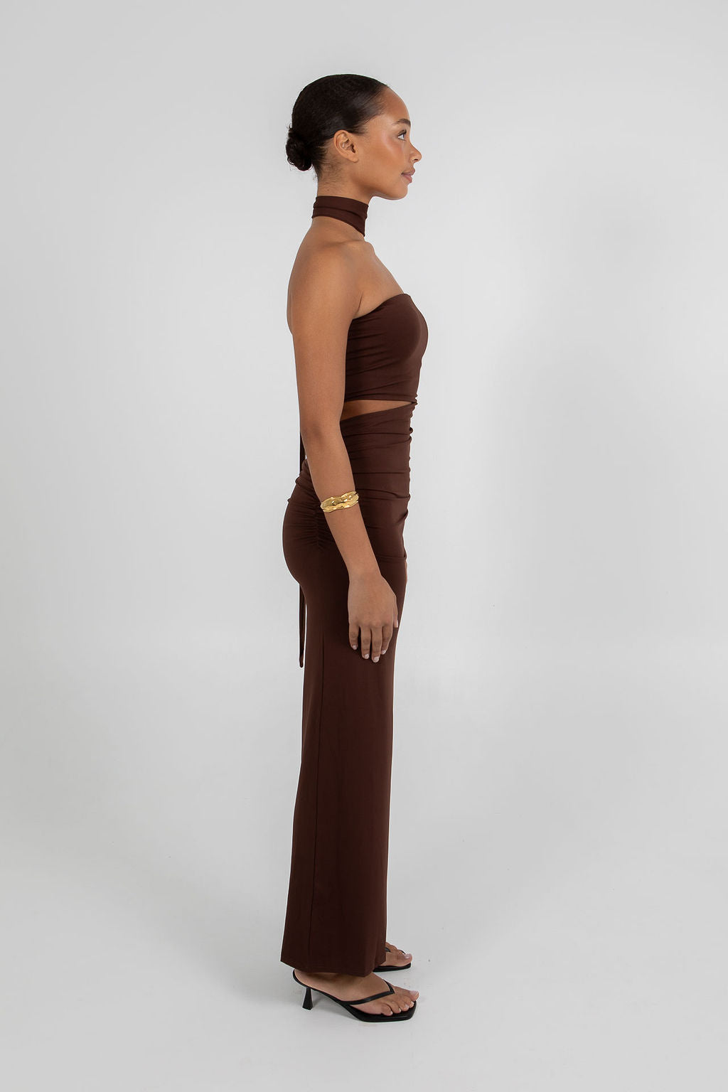 Urja Maxi Dress - Chocolate Brown