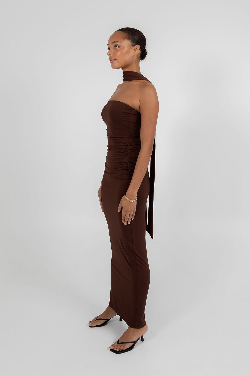 Urja Maxi Dress - Chocolate Brown