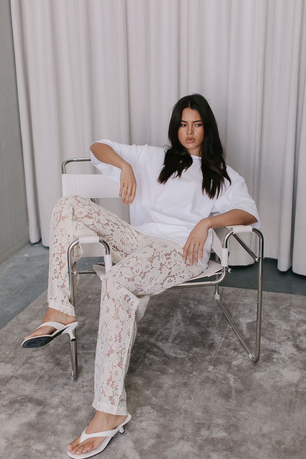 Ilsuo Pants Cream Lace