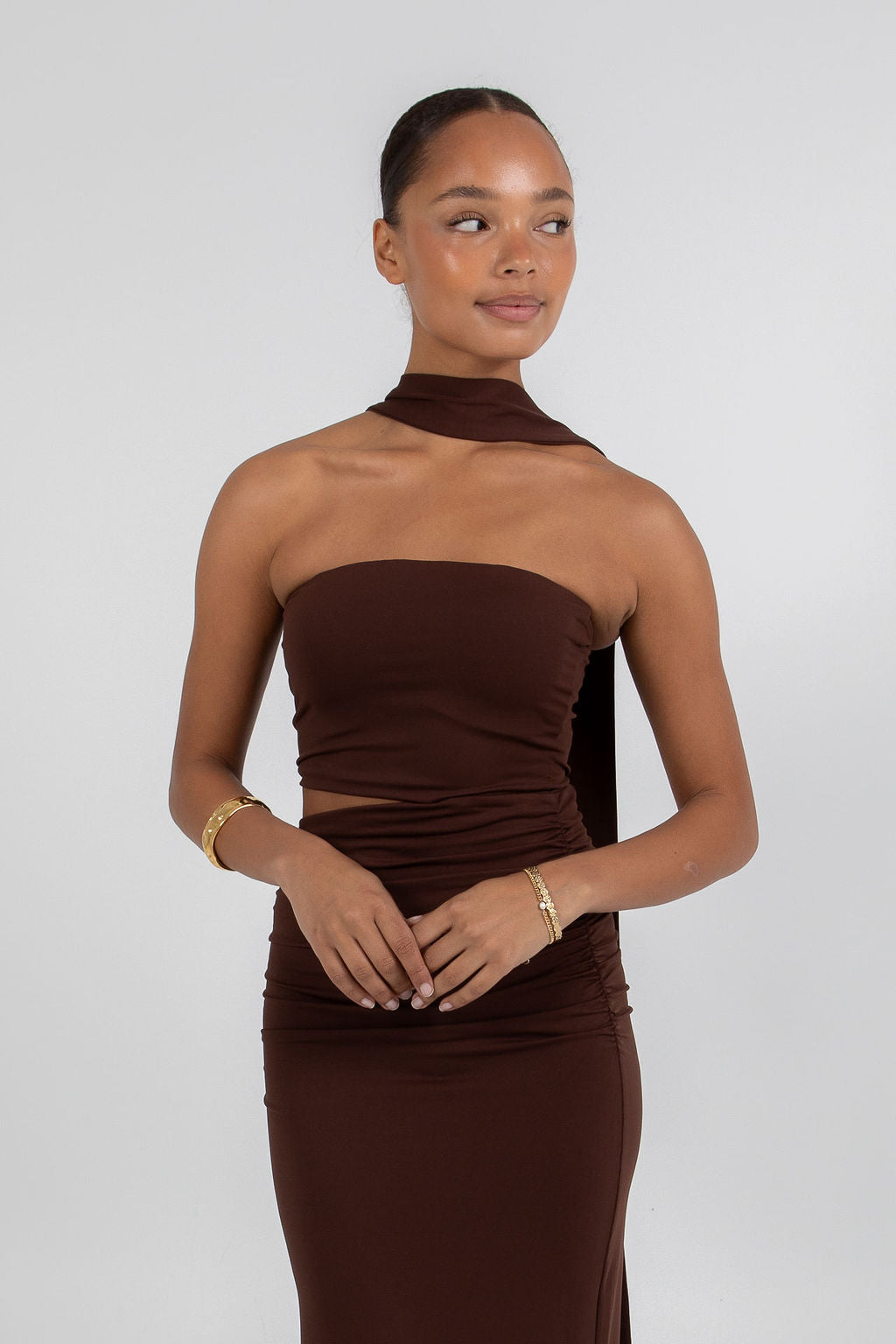 Urja Maxi Dress - Chocolate Brown