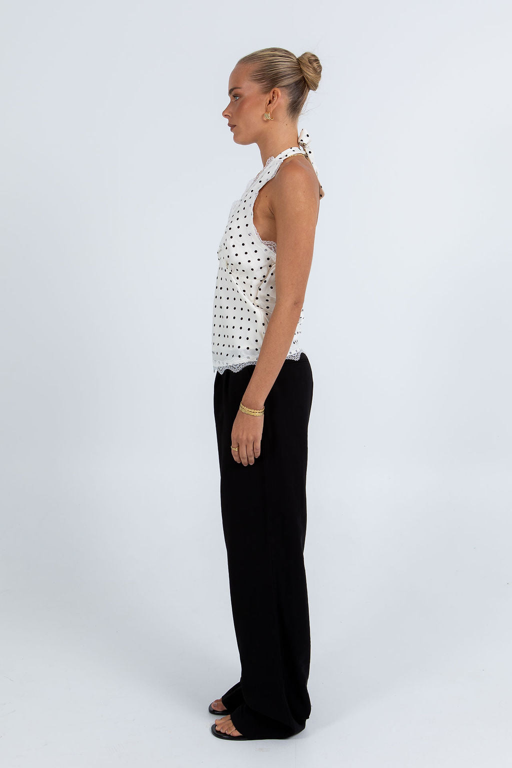 COMING SOON - Banks Top - White/ Black Polka Dot