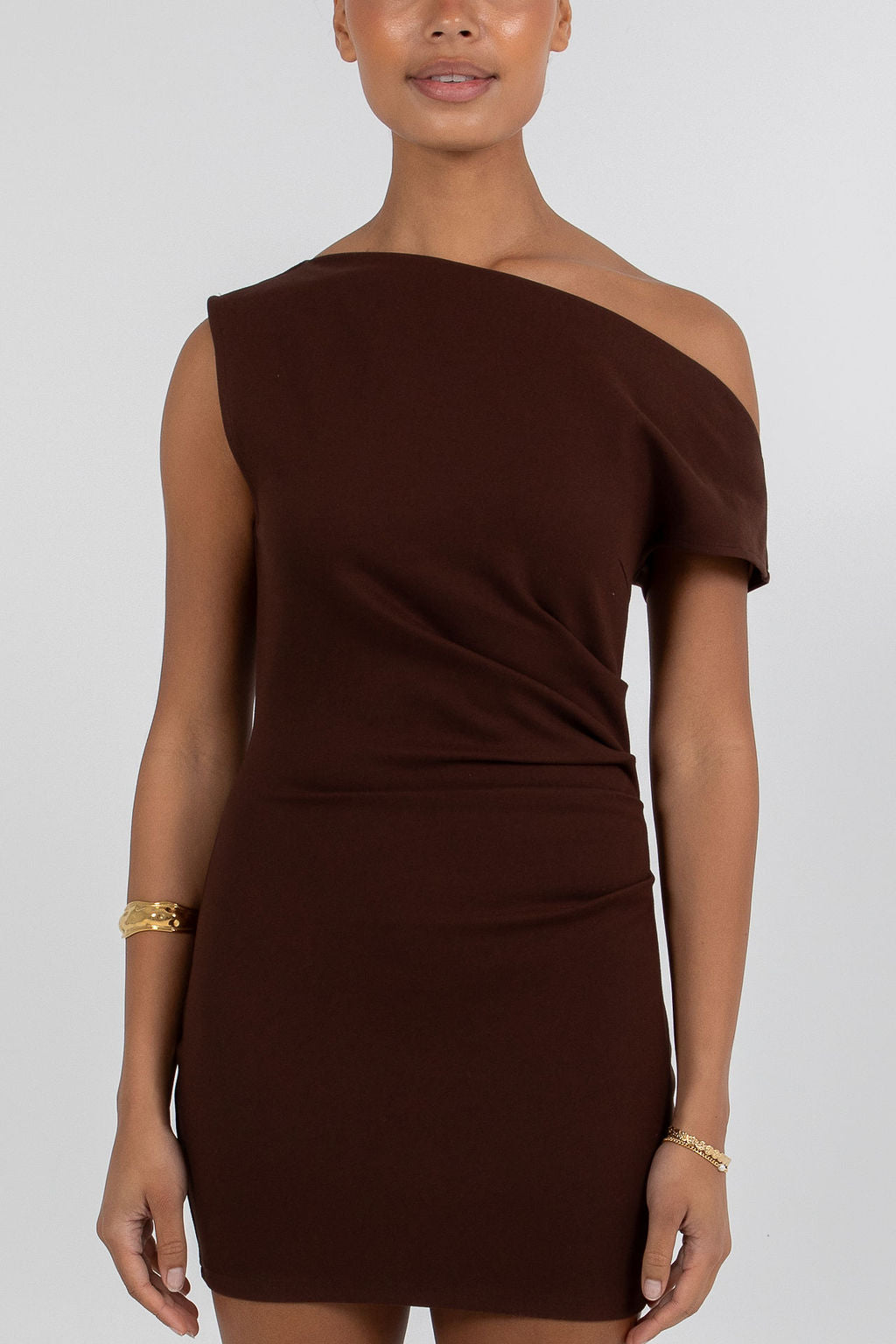 Brydie Mini Dress - Chocolate Brown