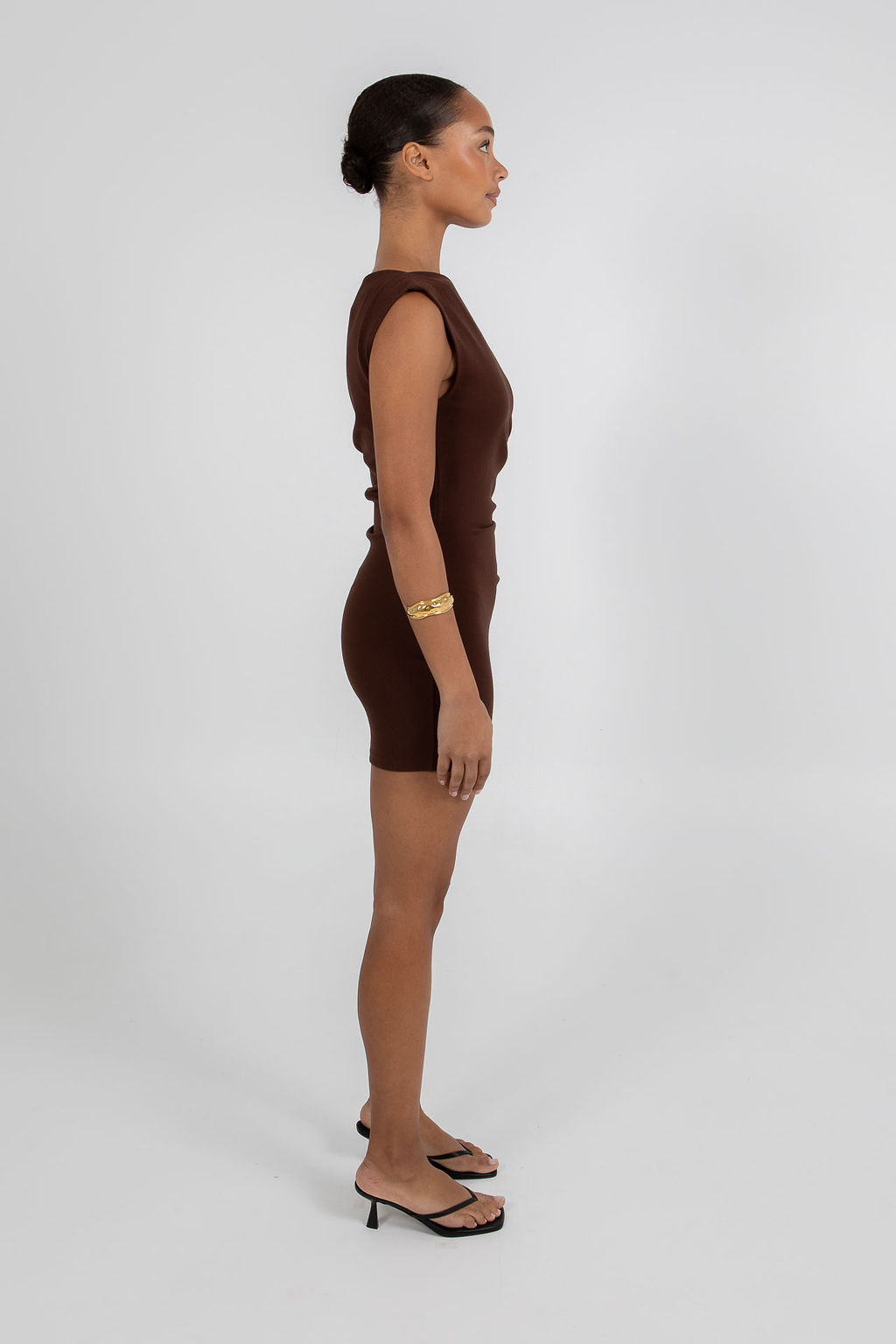 Brydie Mini Dress - Chocolate Brown