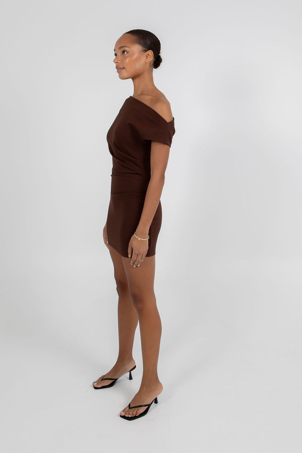 Brydie Mini Dress - Chocolate Brown
