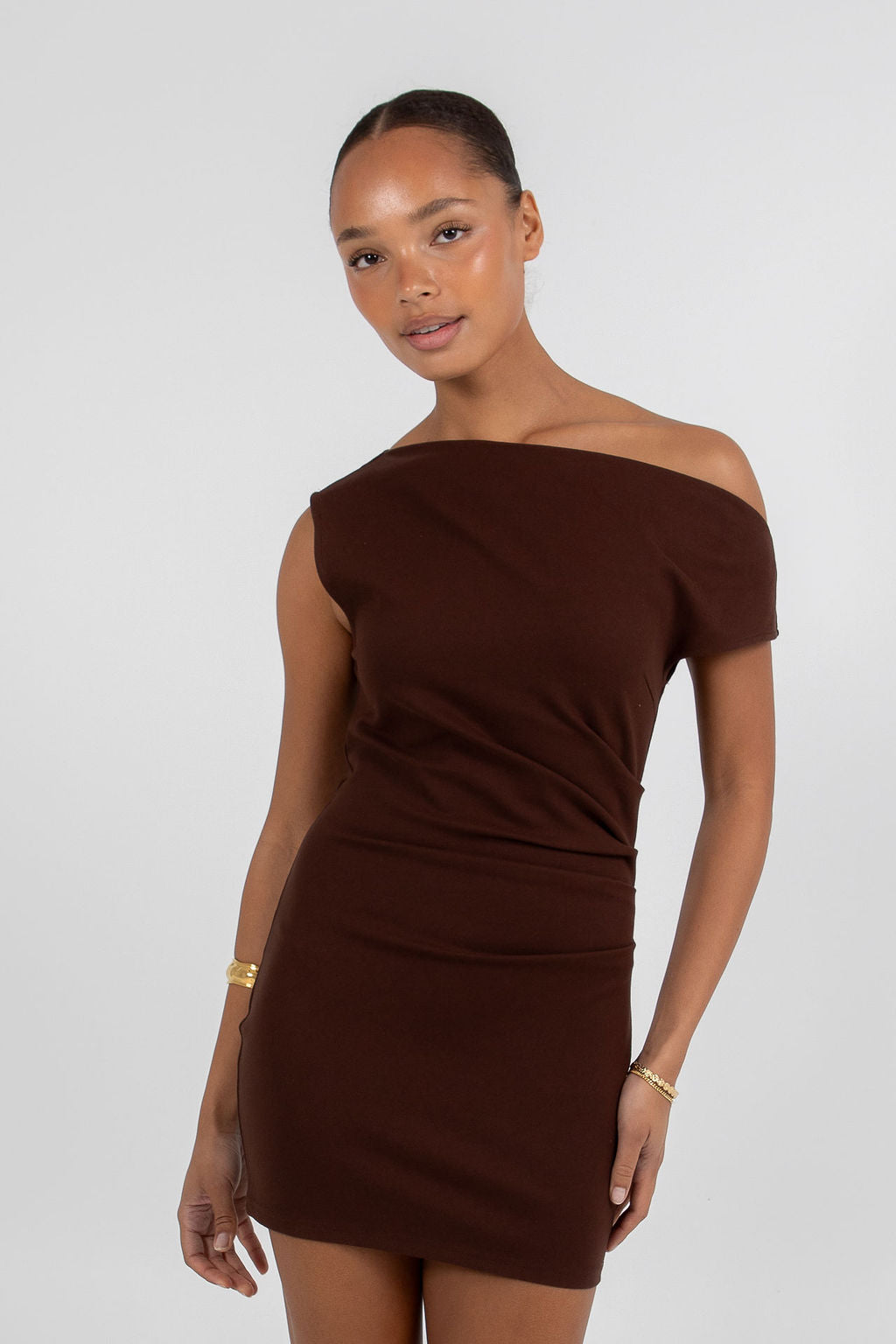 Brydie Mini Dress - Chocolate Brown