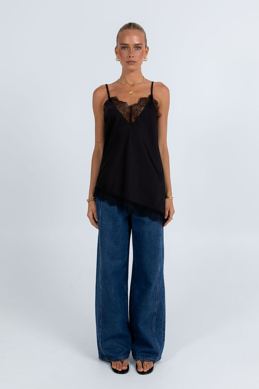 Jessalyn Lace Top Black