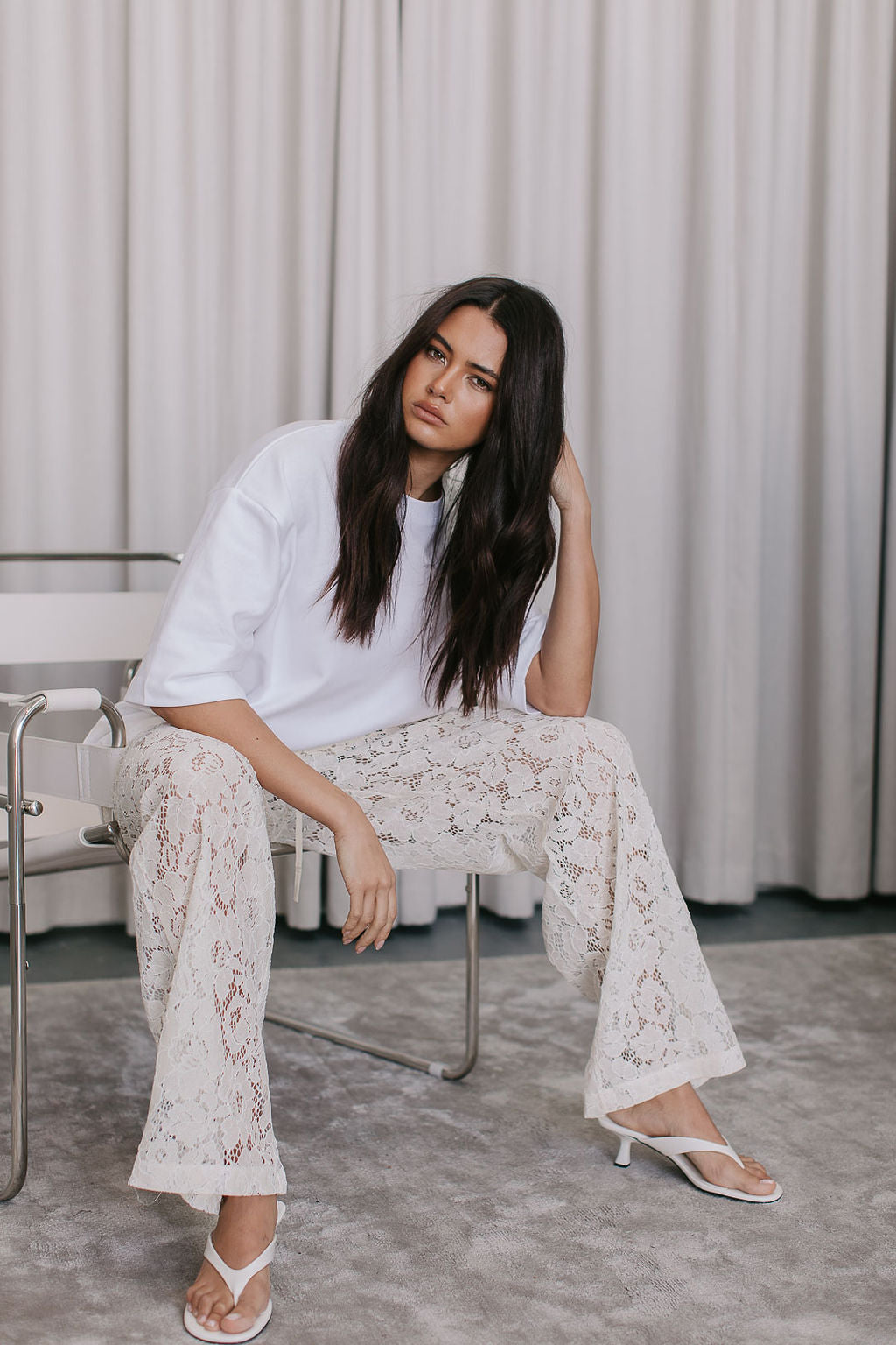 Ilsuo Pants Cream Lace