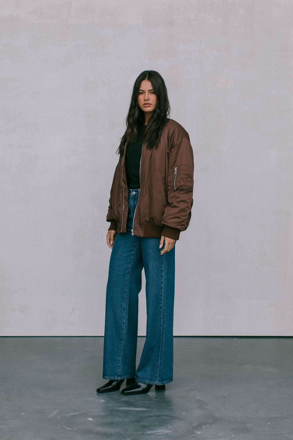 PREORDER - Estar Bomber Jacket - Chocolate Brown