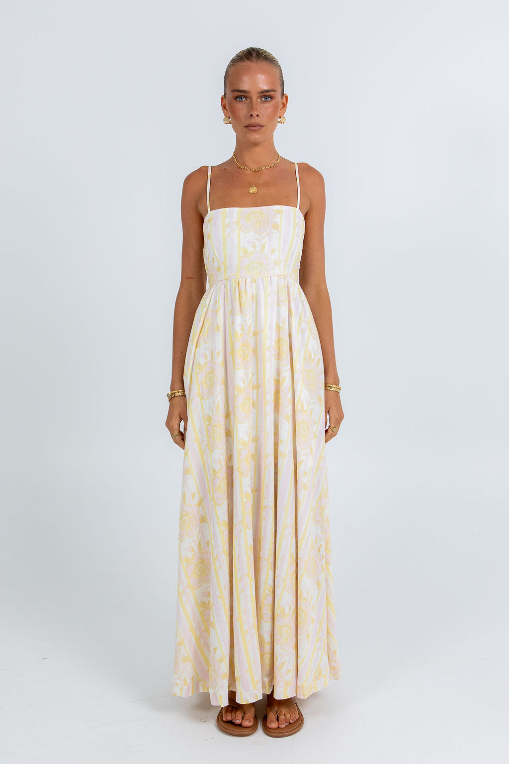 Izrah Dress Lemon Floral