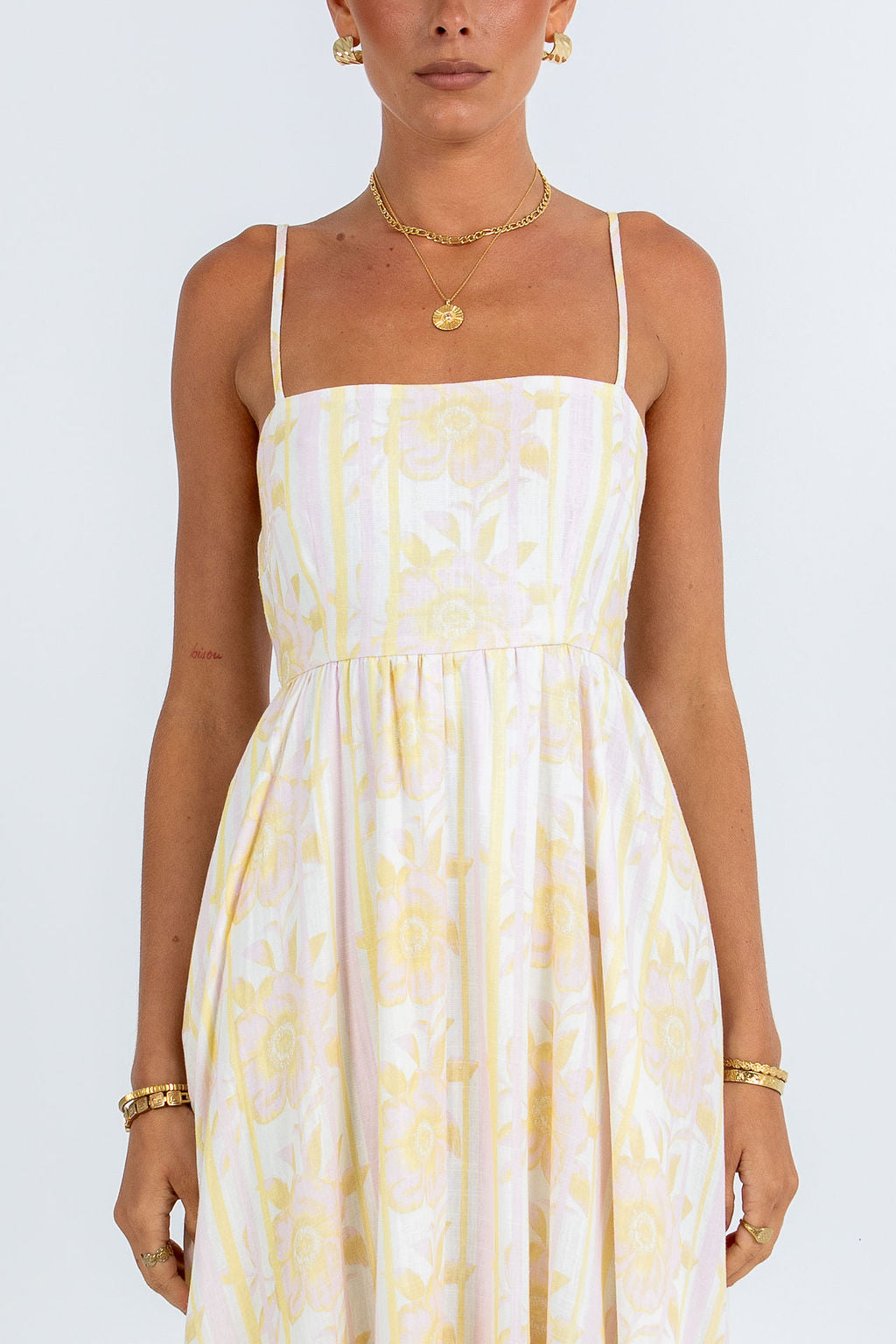 Izrah Dress Lemon Floral
