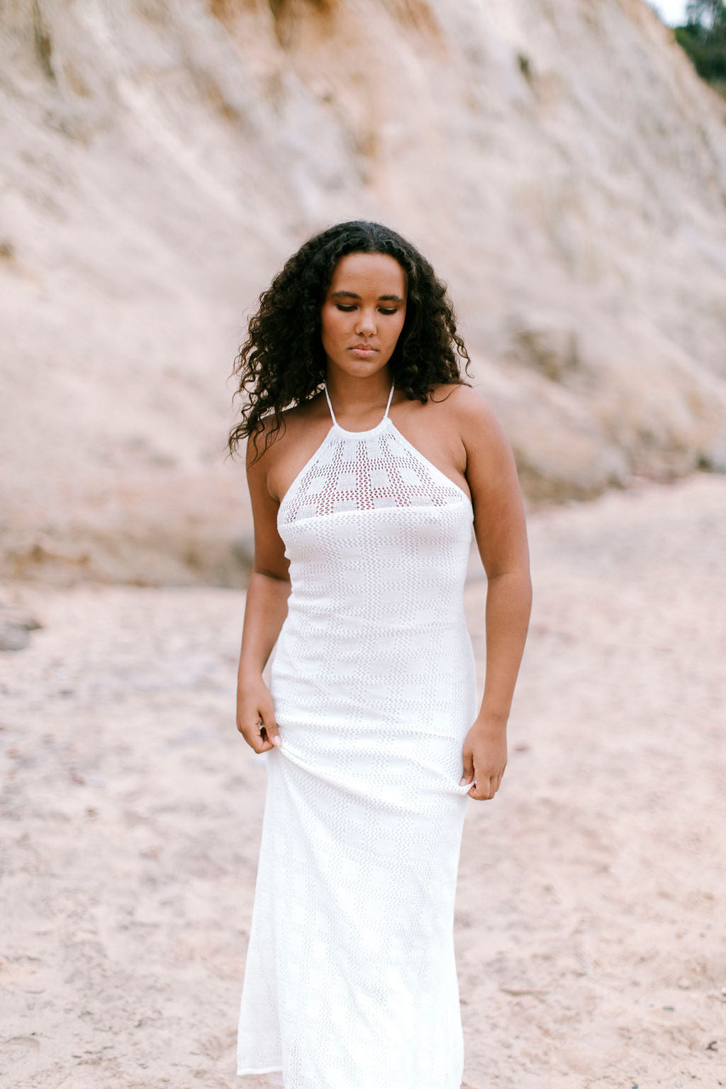 Laurah Dress Ivory Crochet