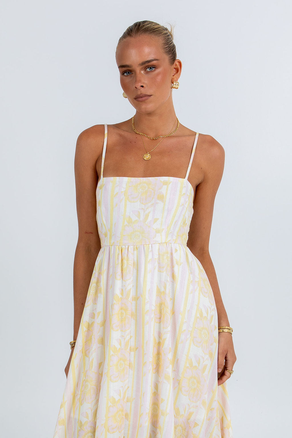 Izrah Dress Lemon Floral