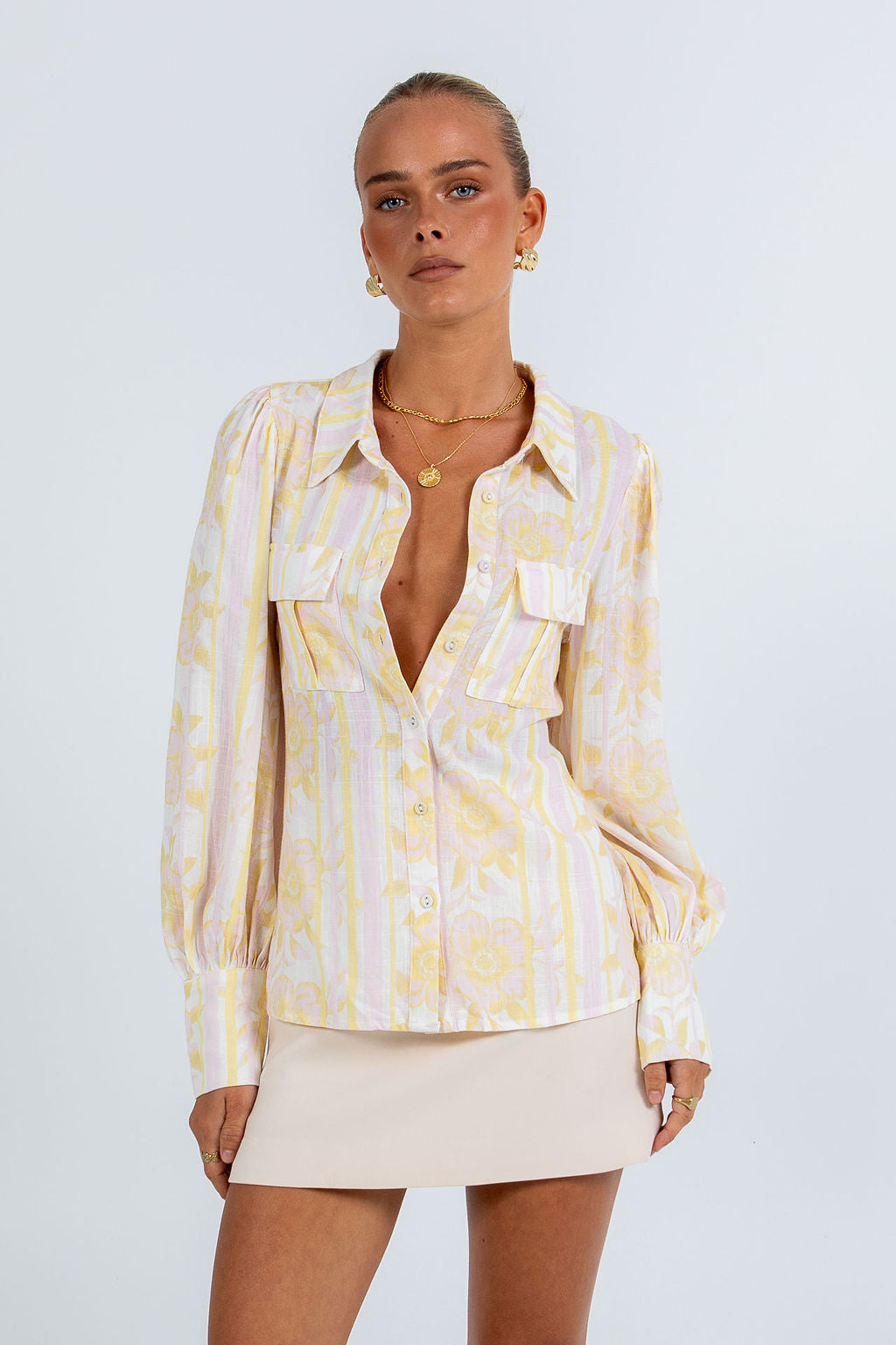 Bailee Shirt Lemon Floral