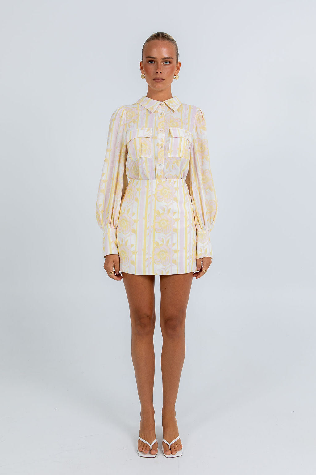 Urissa Mini Skirt Lemon Floral