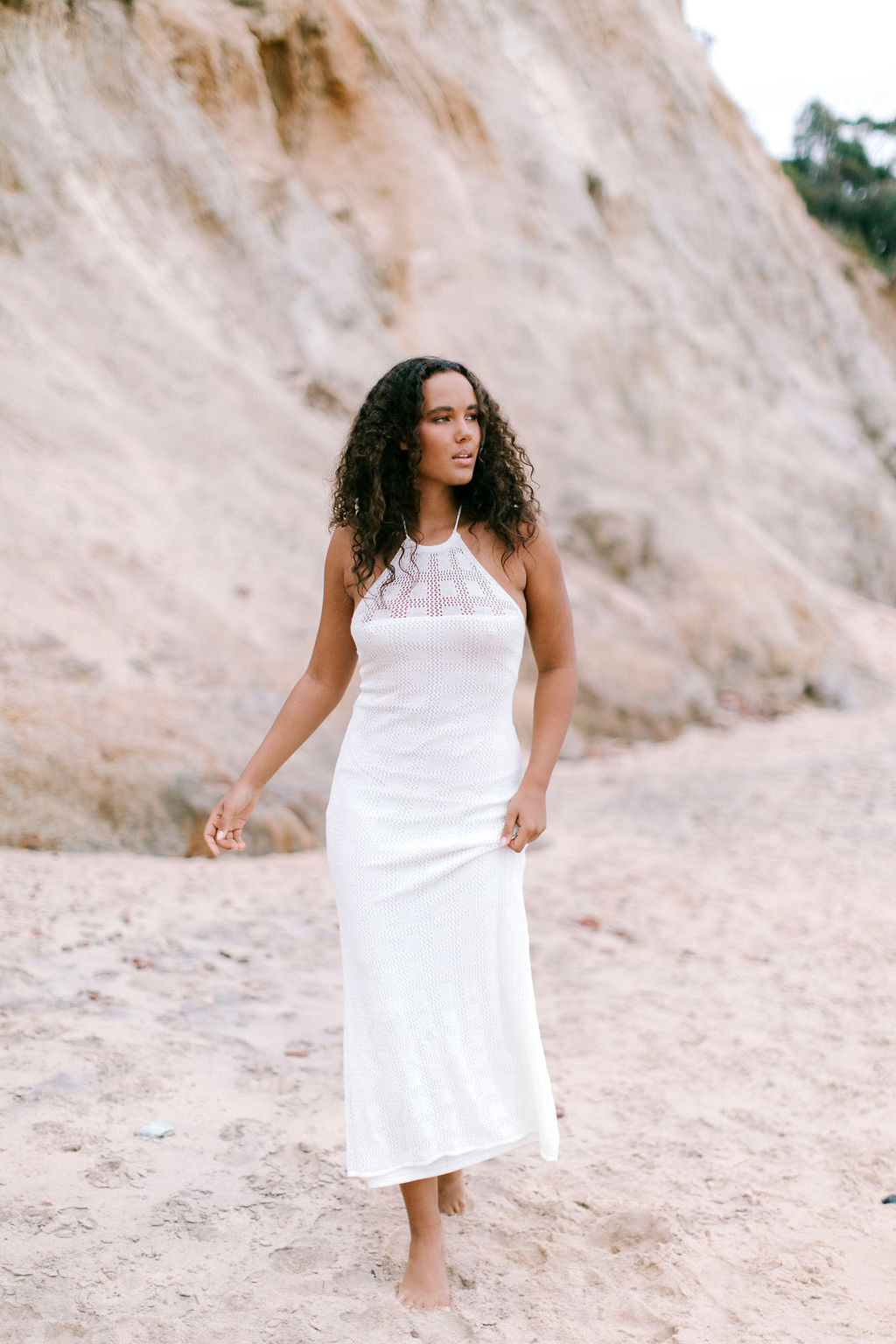Laurah Dress Ivory Crochet