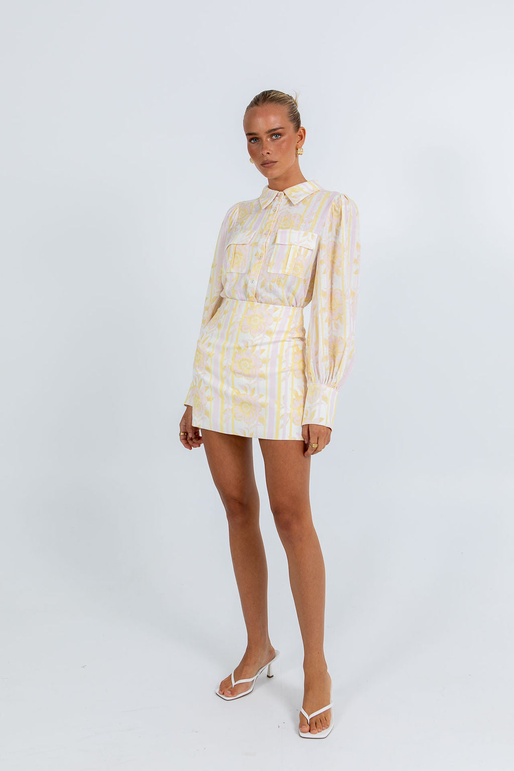 Urissa Mini Skirt Lemon Floral