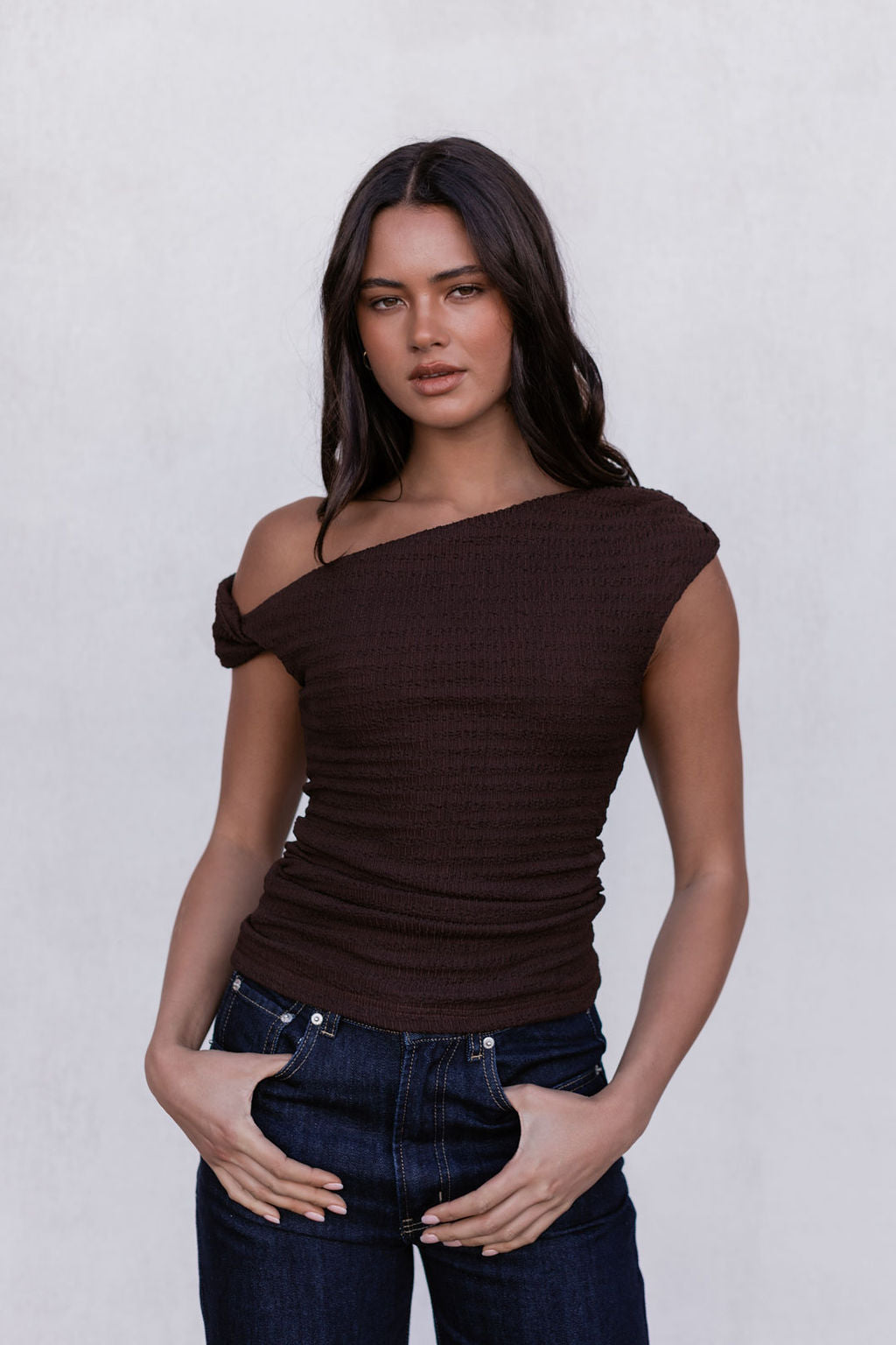 Qatie Top - Espresso Brown