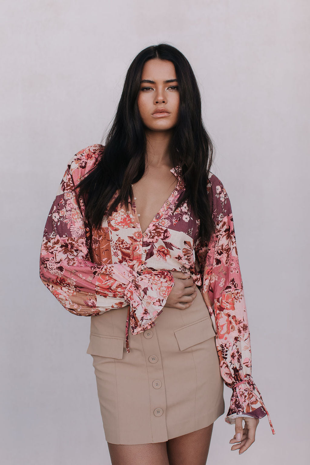 Haider Mini Skirt - Beige