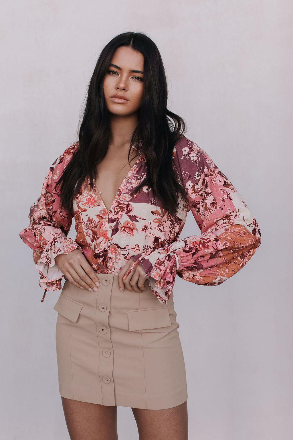 Haider Mini Skirt - Beige
