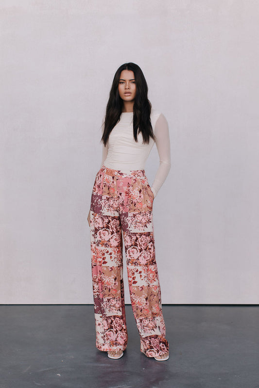 Stacey Long-sleeve Top - Bone Mesh