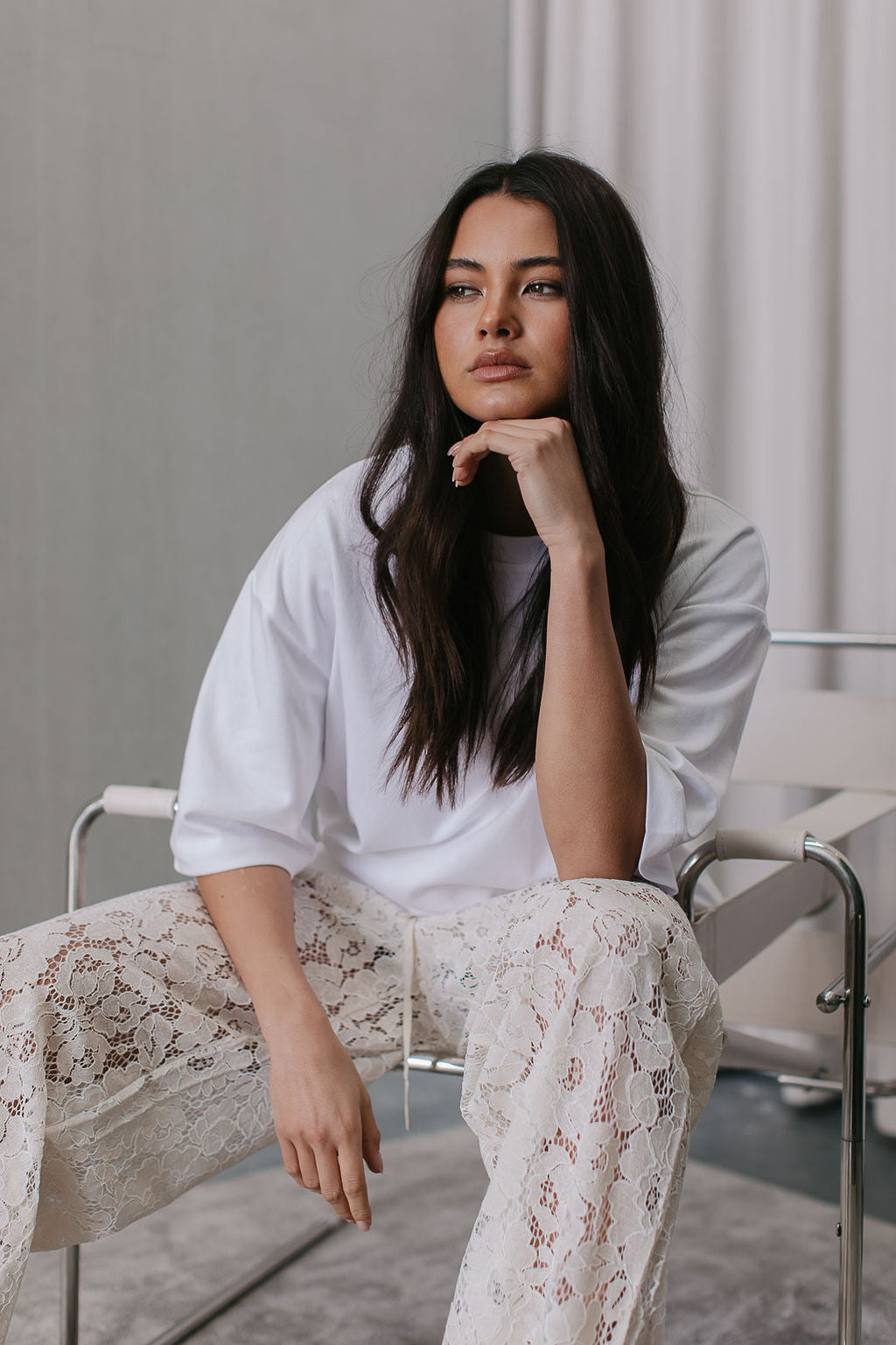 Ilsuo Pants Cream Lace