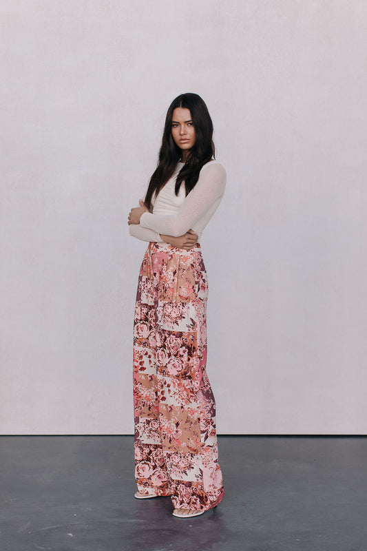 Stacey Long-sleeve Top - Bone Mesh