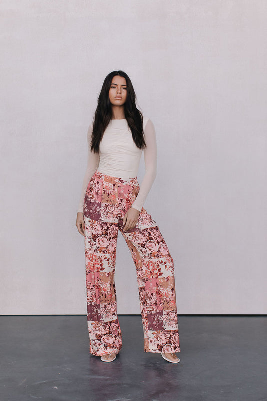 Stacey Long-sleeve Top - Bone Mesh