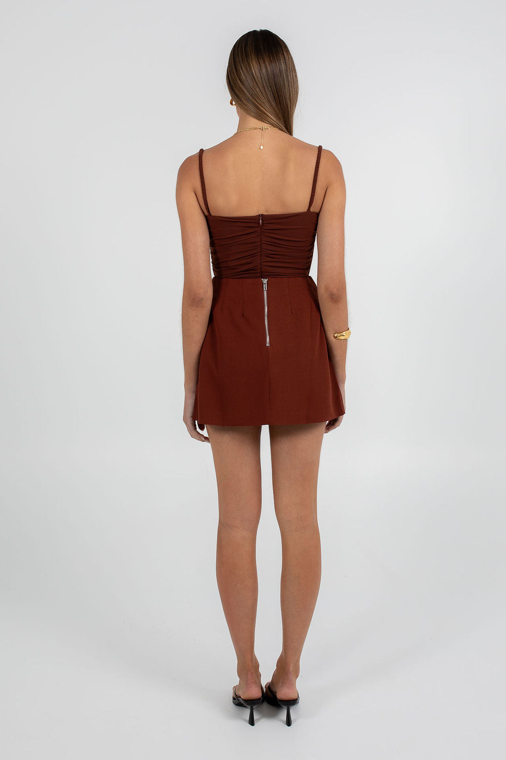 Azrah Mini Skirt Chocolate
