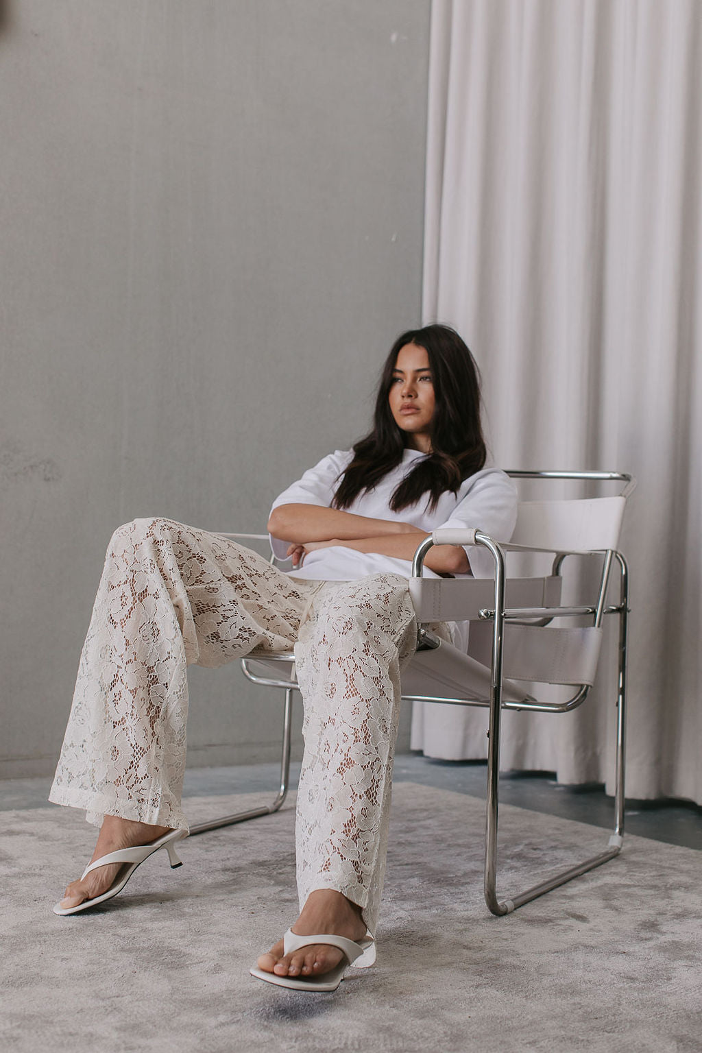 Ilsuo Pants Cream Lace