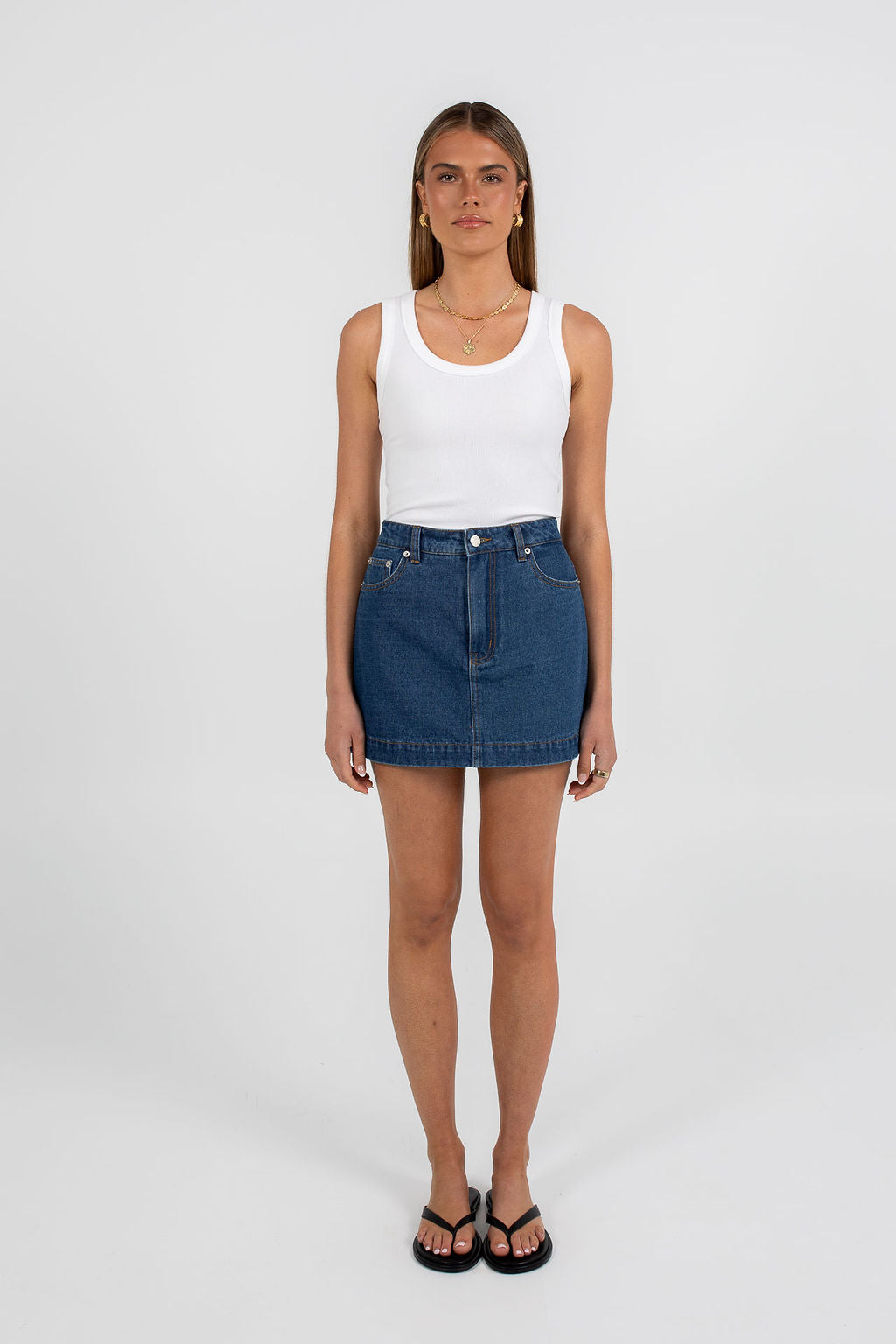 Lucy Denim Skort - Classic Blue