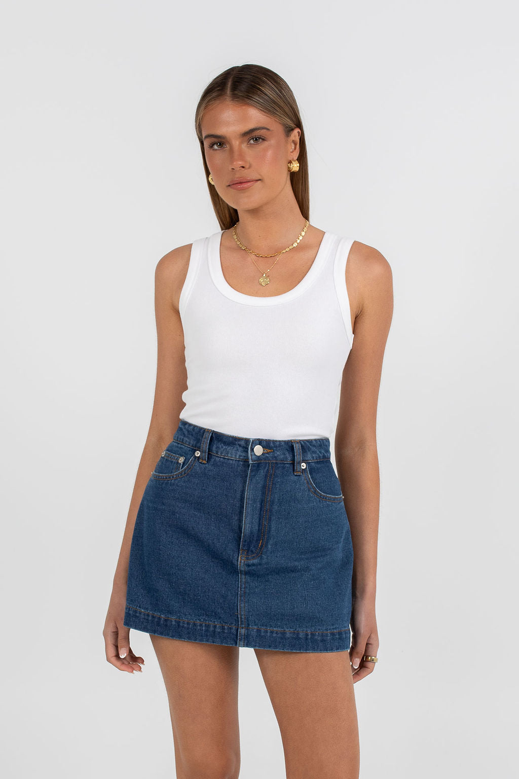 Lucy Denim Skort - Classic Blue