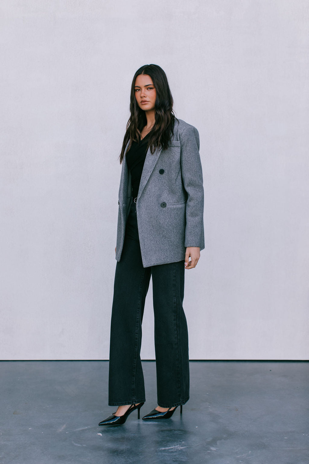 Mila Blazer Charcoal