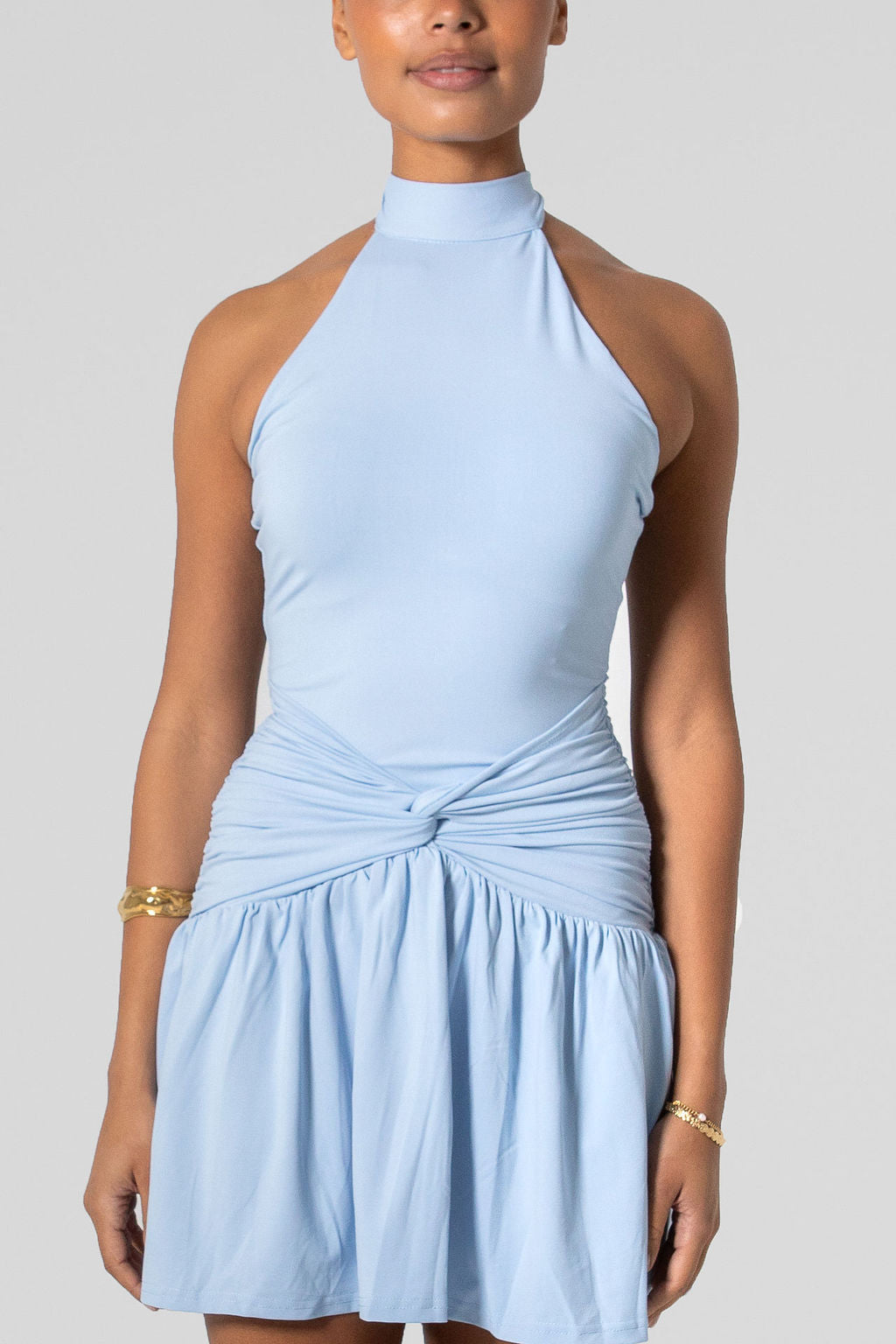 Xena Mini Dress - Baby Blue