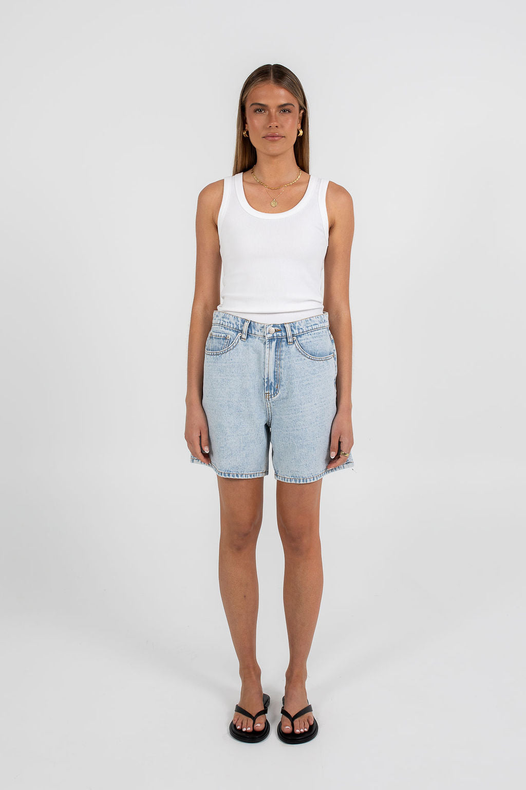 Evie Denim Short Light Mineral Wash