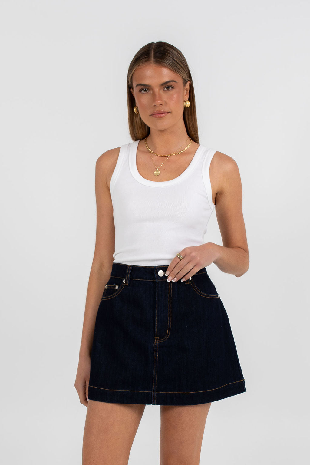 Lucy Denim Skort Indigo