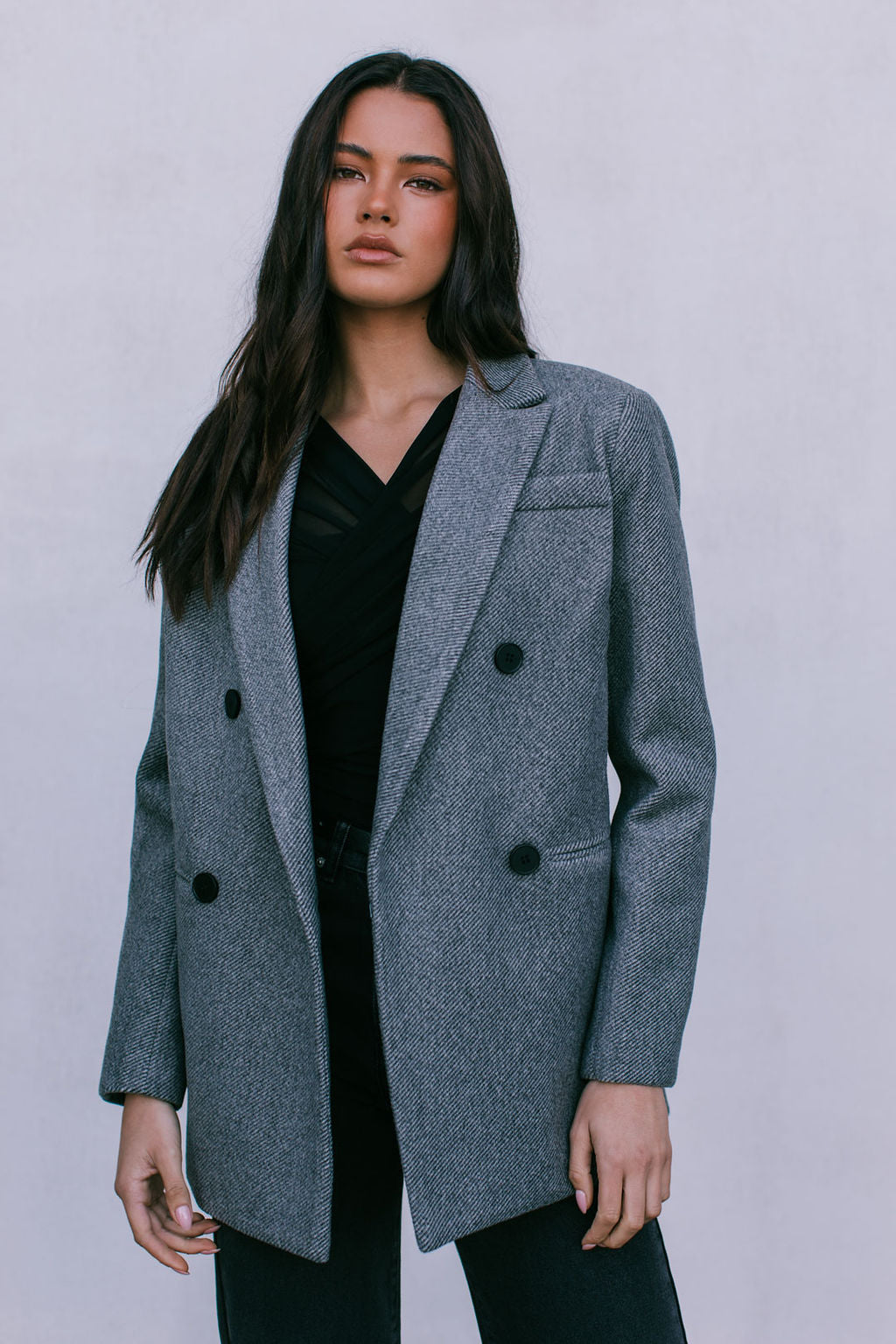 Mila Blazer Charcoal