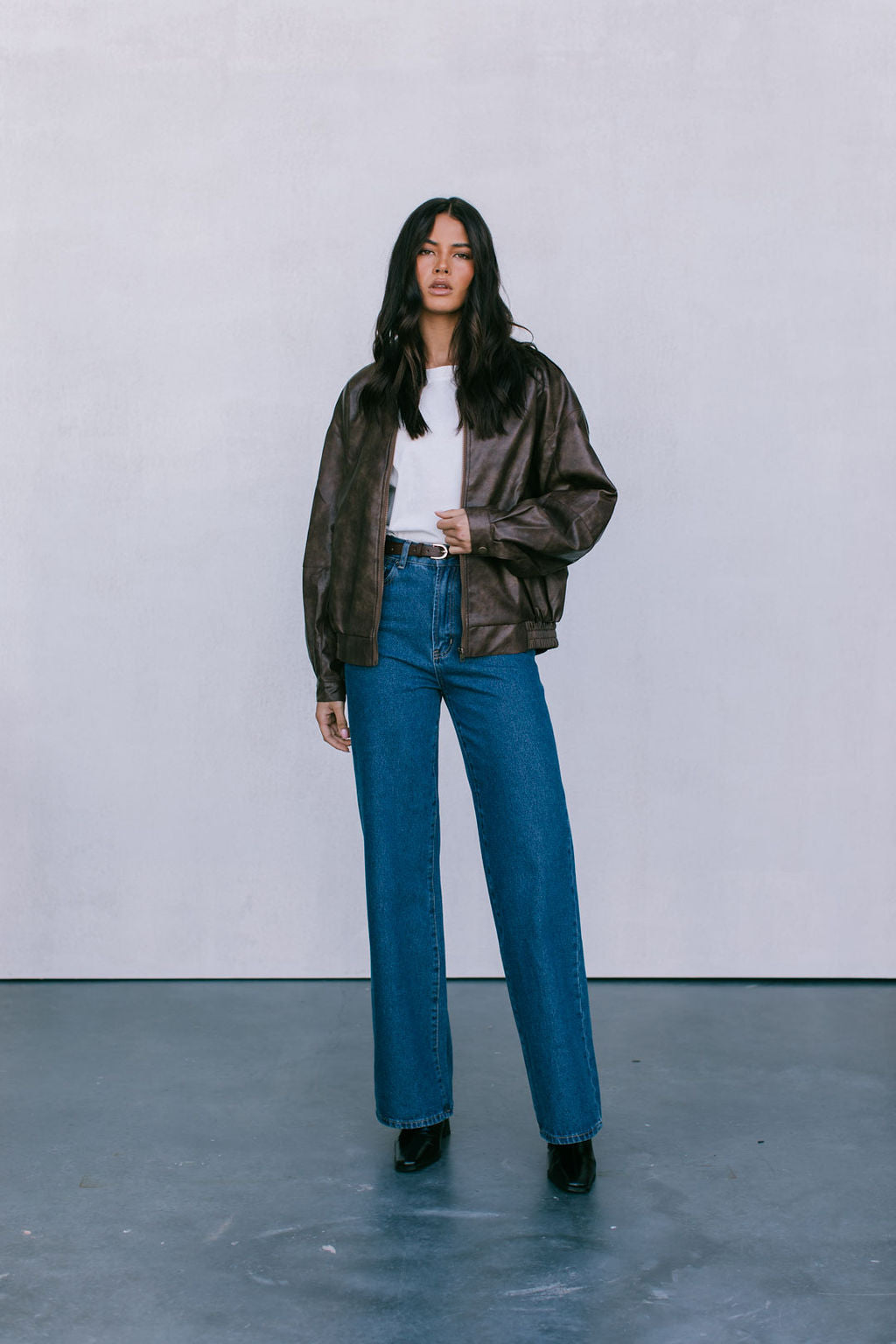 Gigi Bomber Jacket - Chocolate Brown