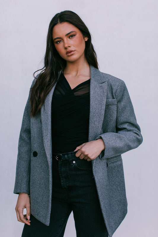 Mila Blazer - Charcoal Grey