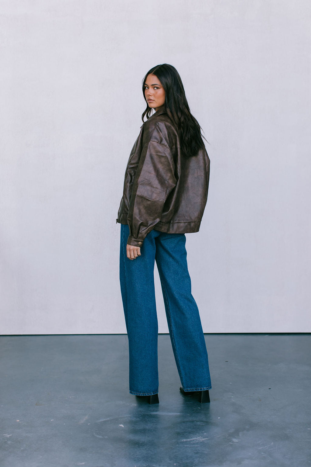 Gigi Bomber Jacket - Chocolate Brown