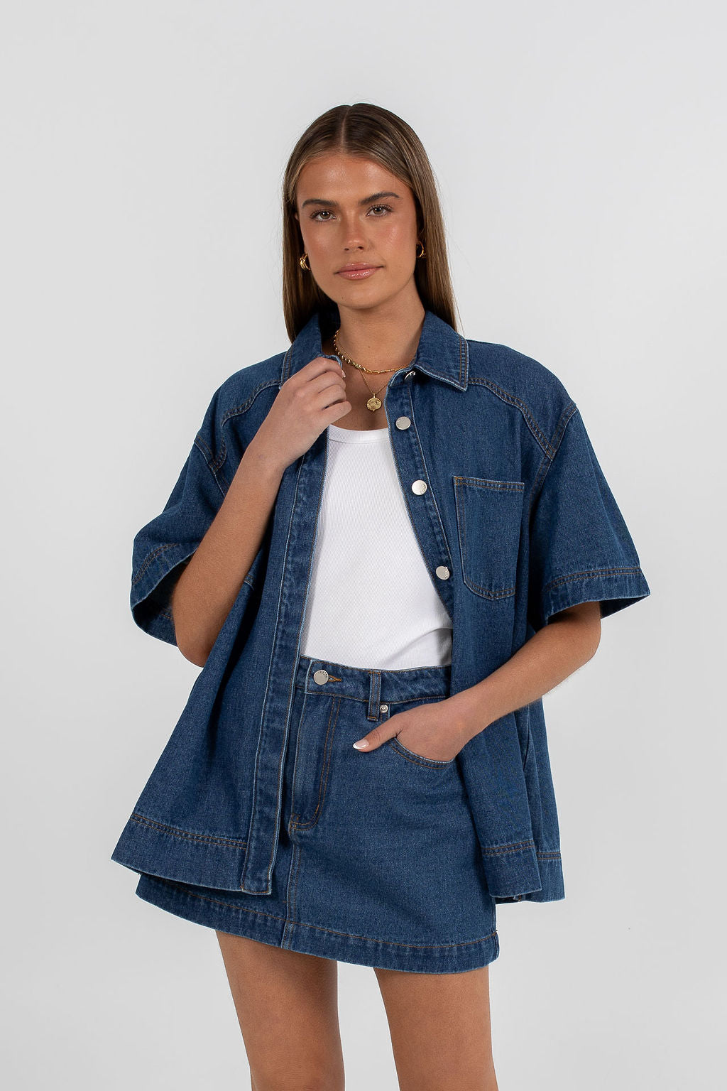 Veira Denim Shirt - Classic Blue